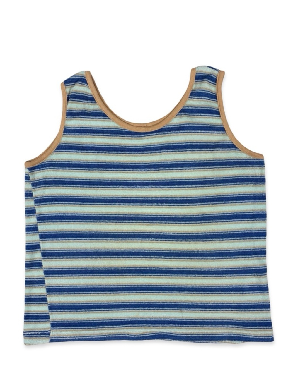 Vintage 1970s Striped Terry Cloth Tank Top